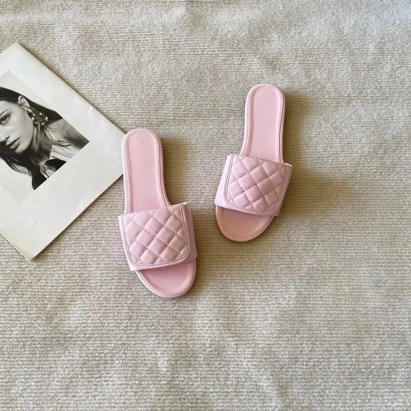 รองเท้าแตะส้นแบนผู้หญิงลายเพชร - Fashion Backpack Women บทวิจารณ์และราคา