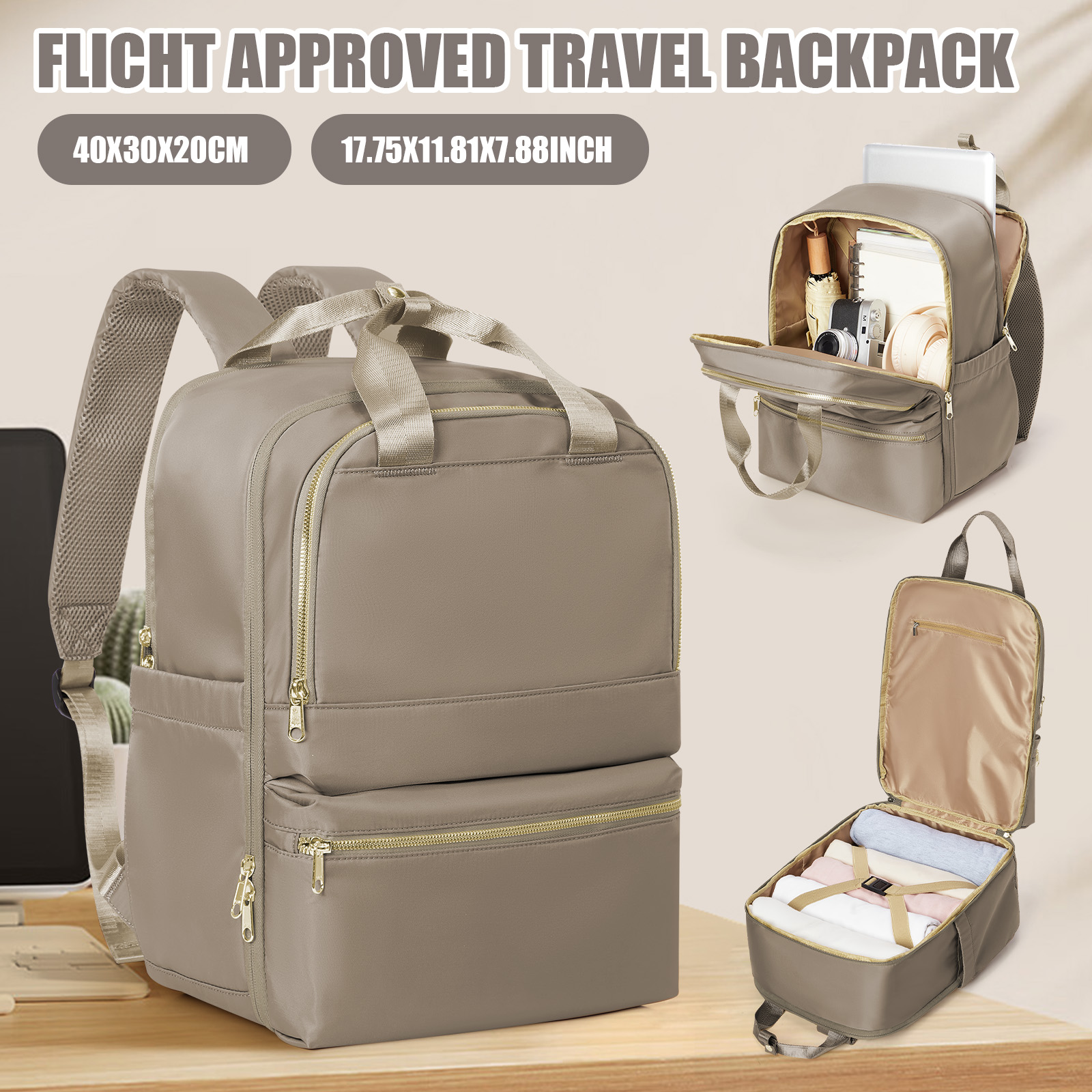 กระเป๋าเป้เดินทางริยาเนียร์ 40 - Canvas Backpack Casual บทวิจารณ์และราคา